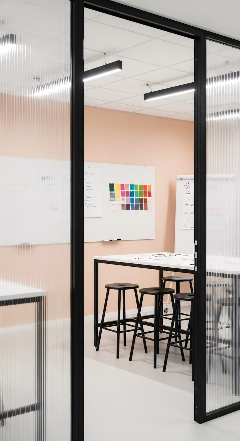 A premium coworking lounge interior